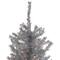 9ft. Pre-Lit Silver Noble Fir Tinsel Artificial Christmas Tree, Clear Lights